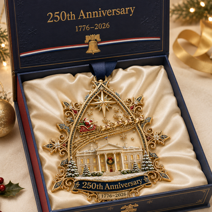 💖🔥Last 30pcs🔥250th Anniversary: Santa Flying Over the White House on a Snowy Night