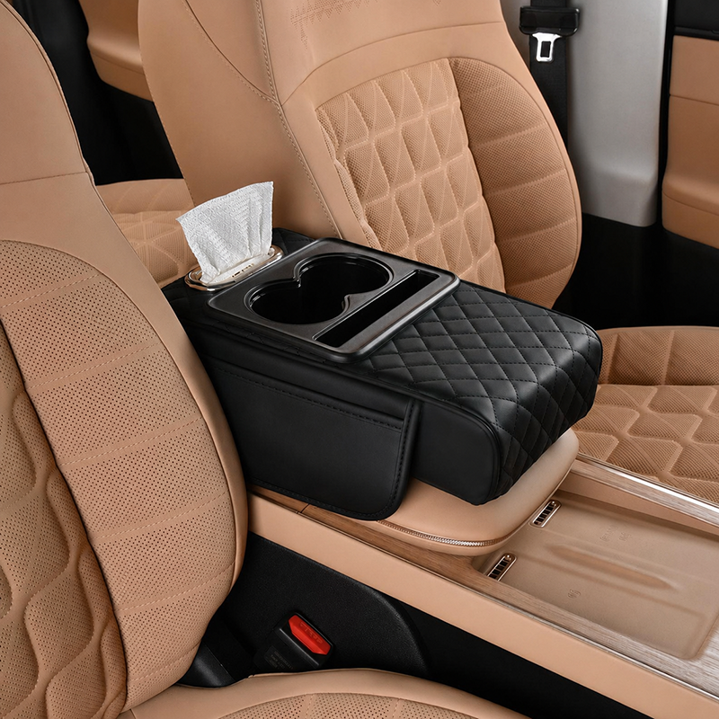 🔥🔥🔥Father's Day Special: Multifunctional PU Leather Car Armrest Pad