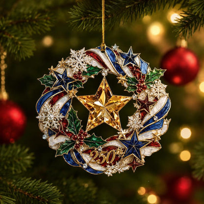 🔥🎄 US 250th Anniversary Christmas Ornament, 6 Vintage American Flag Styles