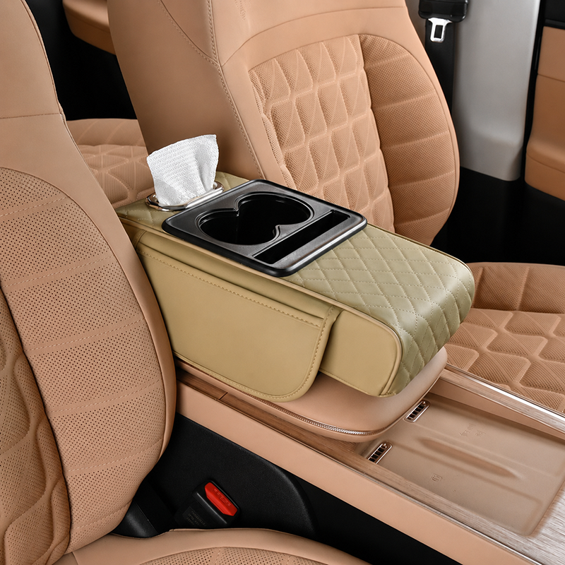 🔥🔥🔥Father's Day Special: Multifunctional PU Leather Car Armrest Pad