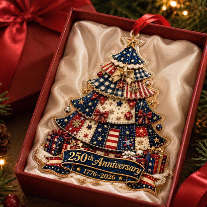 ❤️🔥LIMITED TIME 49% OFF!🔥🎄 US 250th Anniversary Christmas Ornament, 6 Vintage American Flag Styles