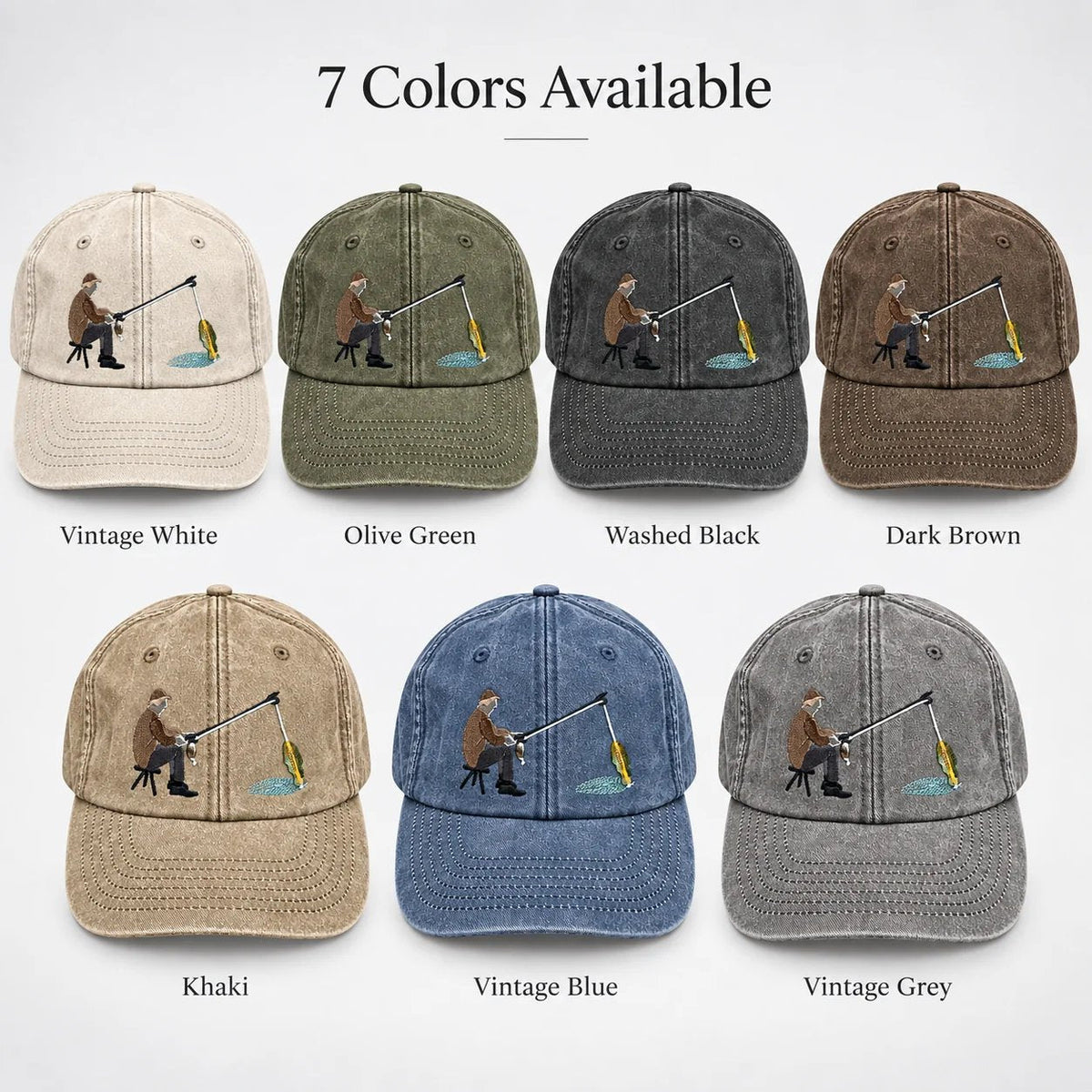 🔥 Last Day 49% OFF-🎣🧢 Catch of the Day Interactive Fishing Cap –🎁 Vintage Washed Moving Fish Hat - image 13