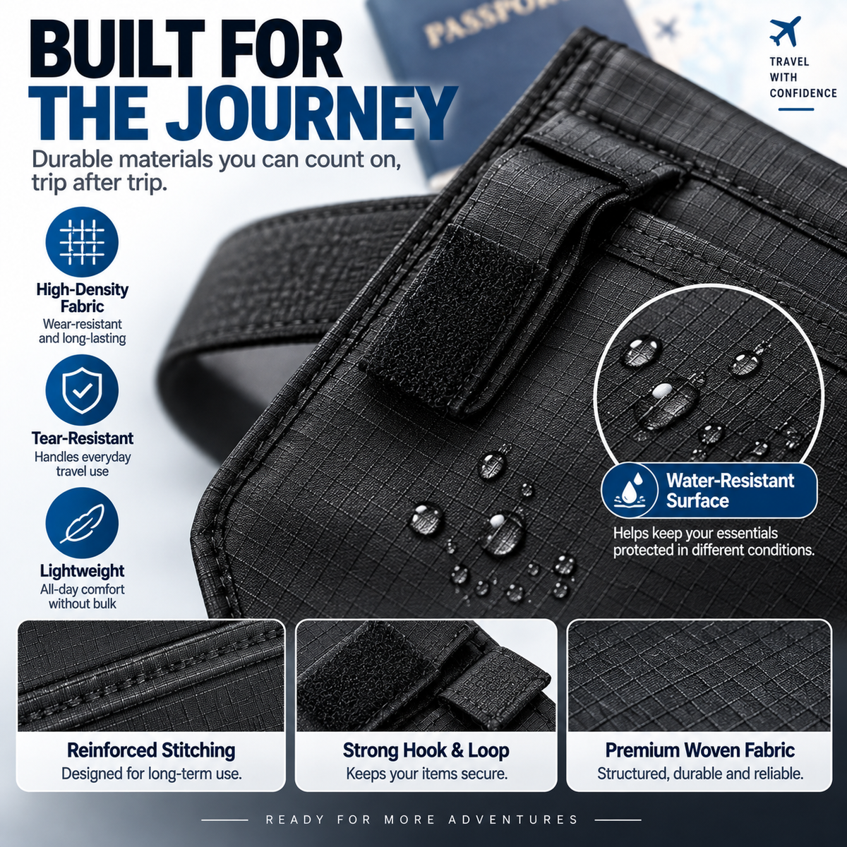 🔒 DISCREET TRAVEL ESSENTIAL | Hidden Belt Pouch – Under-Clothing Passport, Cash & Card Organizer - image 6