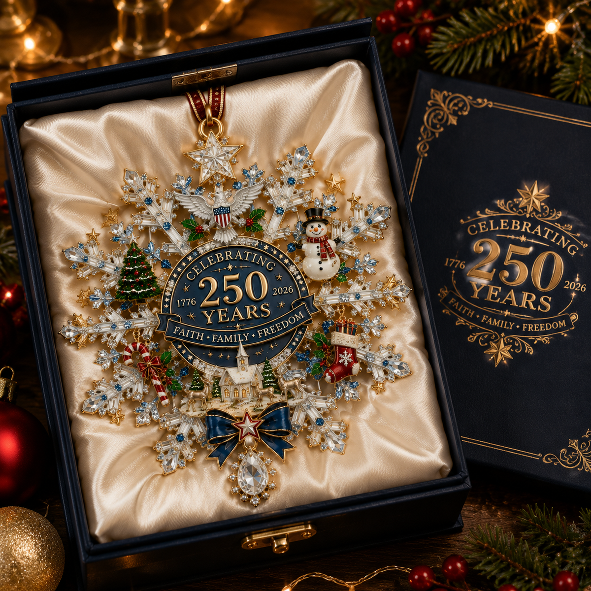❤️✨Shimmering Silver Christmas Commemorative Snowflake Ornament