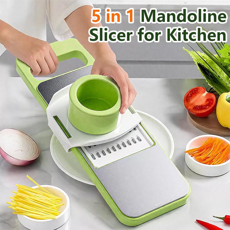 The Perfect Kitchen Gift: 5-in-1 Vegetable Cutter & Cheese Grater with Safety Features - Stainless Steel✨ - image 1