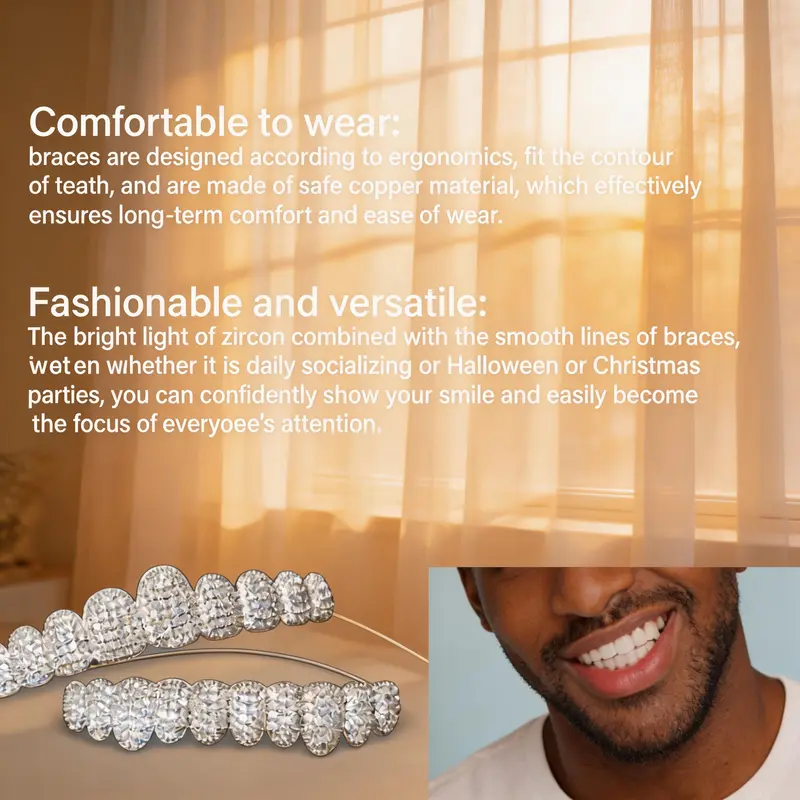 💖HIP HOP TREND🔥 DIAMOND GRILLZ - Full diamond crusted grillz for maximum shine