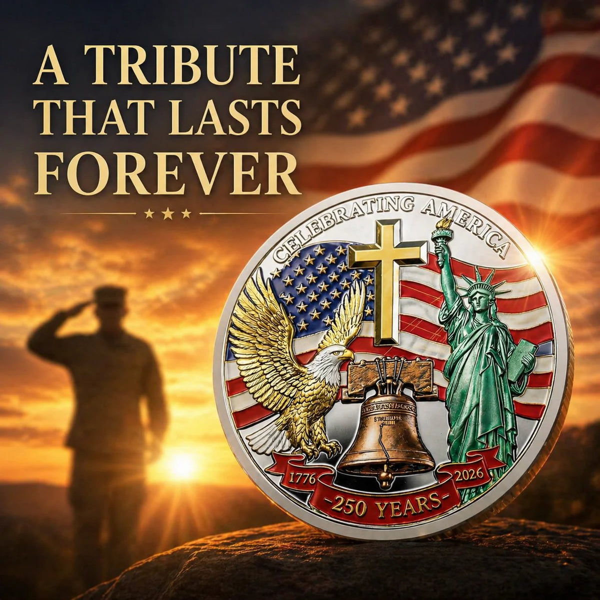 🎉🇺🇸 Limited Edition!🔥🔥United States 250th Anniversary Coin - image 3