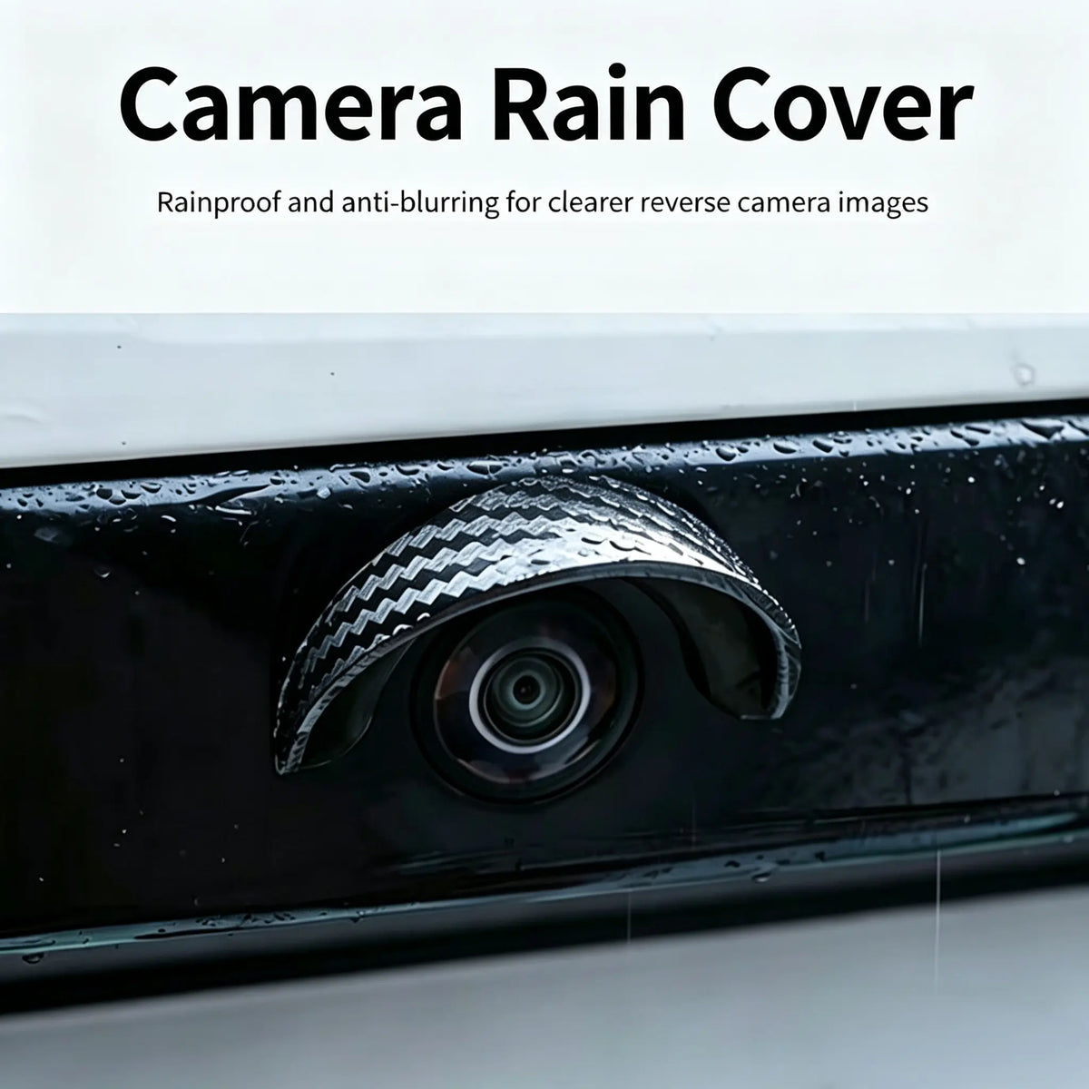 2PCS Car Reverse Camera Rain Cover, Anti‑Fog Waterproof Protection Hood, Carbon Fiber Texture🛡️ - image 6