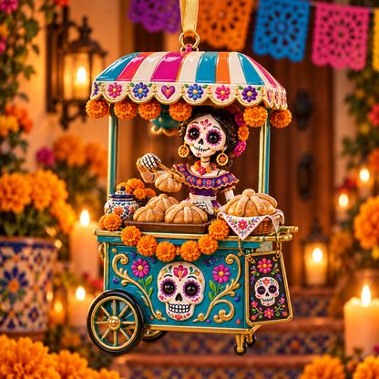2026 Día de Muertos Village Ornaments – Miniature Market & Marigold Keepsake Collection - image 3