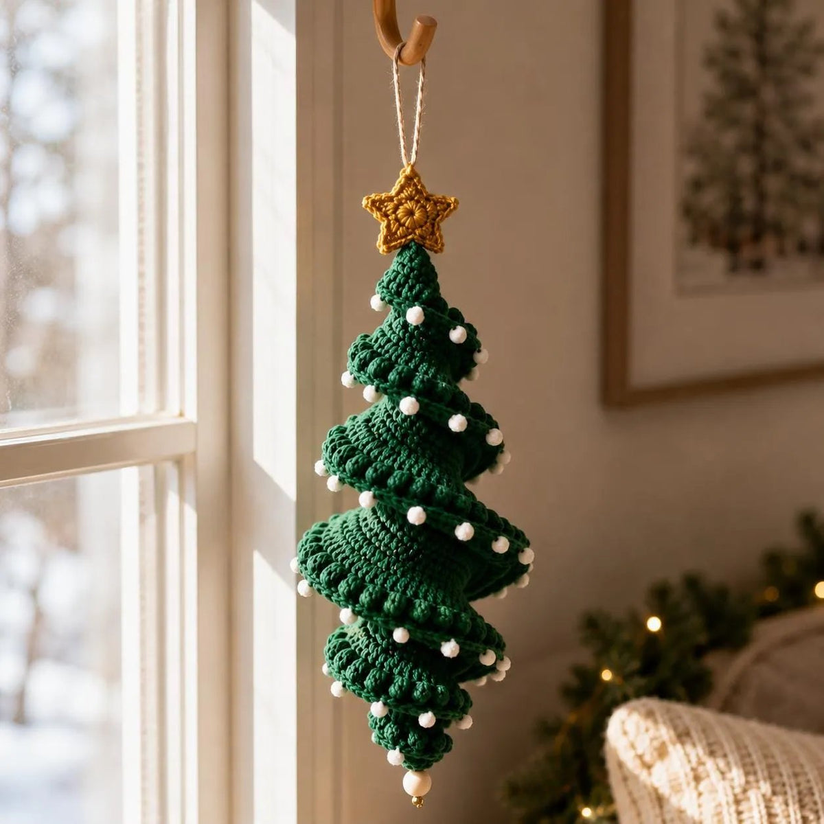 ☃️ Crochet Snowman Spiral Ornament DIY Kit | Complete Beginner-Friendly Set with Soft Yarn, Crochet Hook, Festive Beads, Snowflakes & Step-by-Step Guide 🧶🎄✨ - image 17