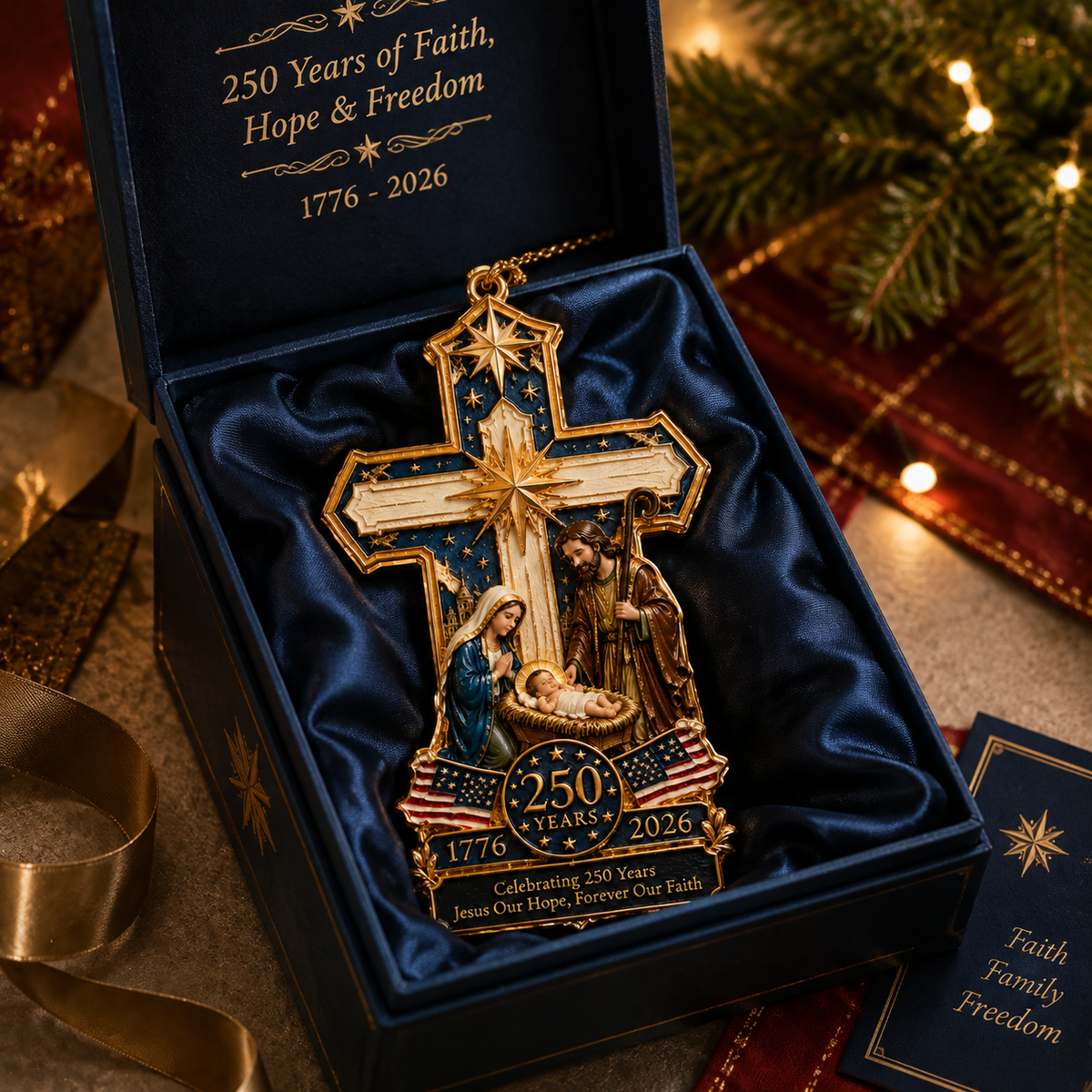 ❤️🔥Cross-Shaped Jesus Nativity Christmas Tree Ornament