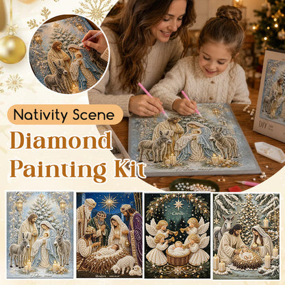🎉🎄 Limited Edition!🔥🌟 Nativity Scene Diamond Painting Kit - image 1
