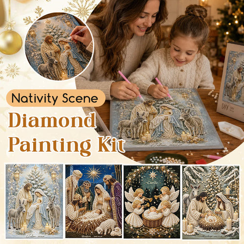 🎉🎄 Limited Edition!🔥🌟 Nativity Scene Diamond Painting Kit - image 1