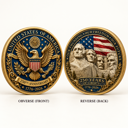 🎉🇺🇸 Limited Edition! 1776–2026 250 Years of Liberty Commemorative Coin - image 5