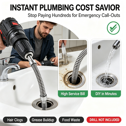 Electric Pipe Dredging Device without Machine, 1 Count Toilet Clog Dredging Tool🪠