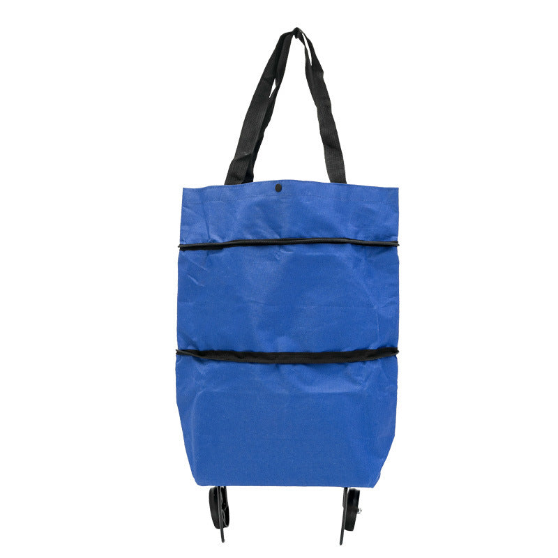 🎁💖【10inch*18inch】Foldable Shopping Trolley Bag with Wheels, Portable Reusable Grocery Tote, Lightweight