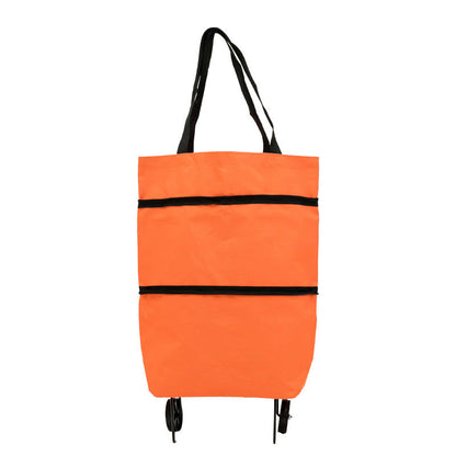🎁💖【10inch*18inch】Foldable Shopping Trolley Bag with Wheels, Portable Reusable Grocery Tote, Lightweight