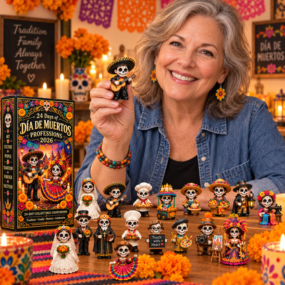 24 Days of Día de Muertos Professions 2026 – 24-Day Collectible Countdown Calendar with 24 Unique Profession Miniatures, Colorful Day of the Dead Gift Collection - image 3