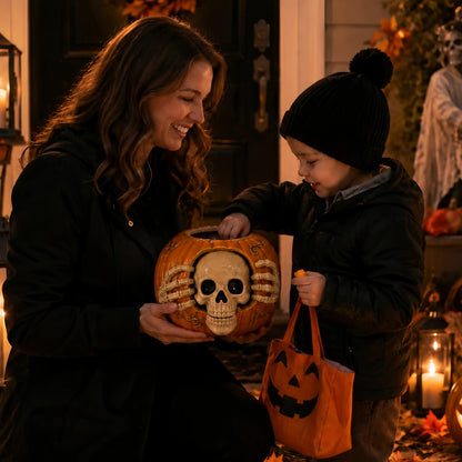 2027 Trick-or-Treat | Skull Pumpkin Candy Jar