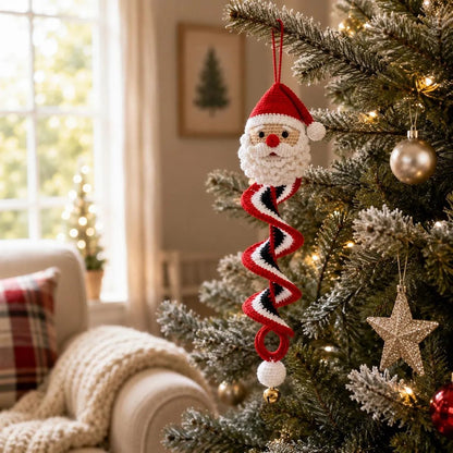 ☃️ Crochet Snowman Spiral Ornament DIY Kit | Complete Beginner-Friendly Set with Soft Yarn, Crochet Hook, Festive Beads, Snowflakes & Step-by-Step Guide 🧶🎄✨ - image 12