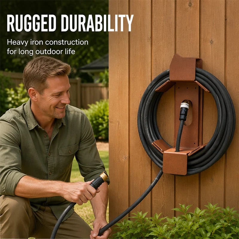 💯📢📢50% OFF !! ⏰Wall Mounted Iron Garden Hose Holder - image 3