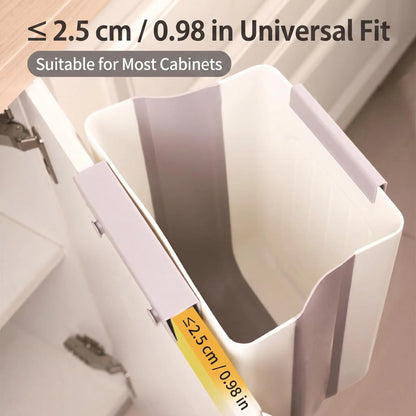 2026 New Hanging Bin for Kitchen Cabinet Doors, Plastic Folding Garbage Bin for Cabinet🗑️ - image 3