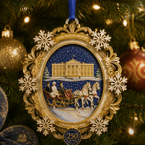 ❤️✨White House Snowy Christmas Night Commemorative Ornament