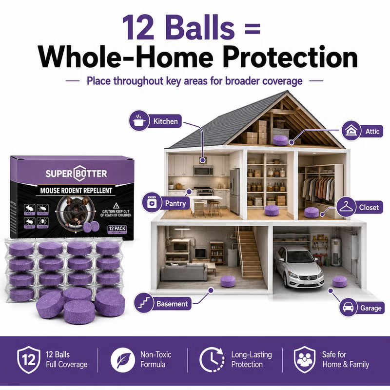 12-Pack Rodent Repellent Balls, Natural Pest Control🐭 - image 2