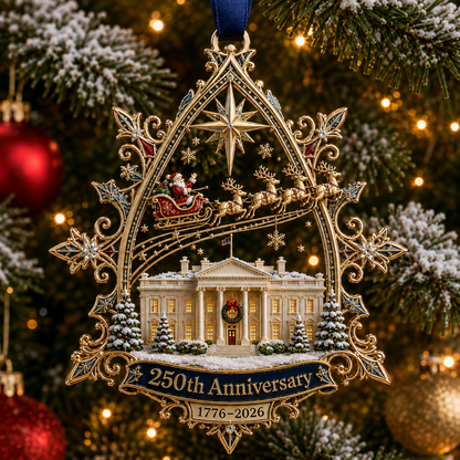 💖🔥Last 30pcs🔥250th Anniversary: Santa Flying Over the White House on a Snowy Night