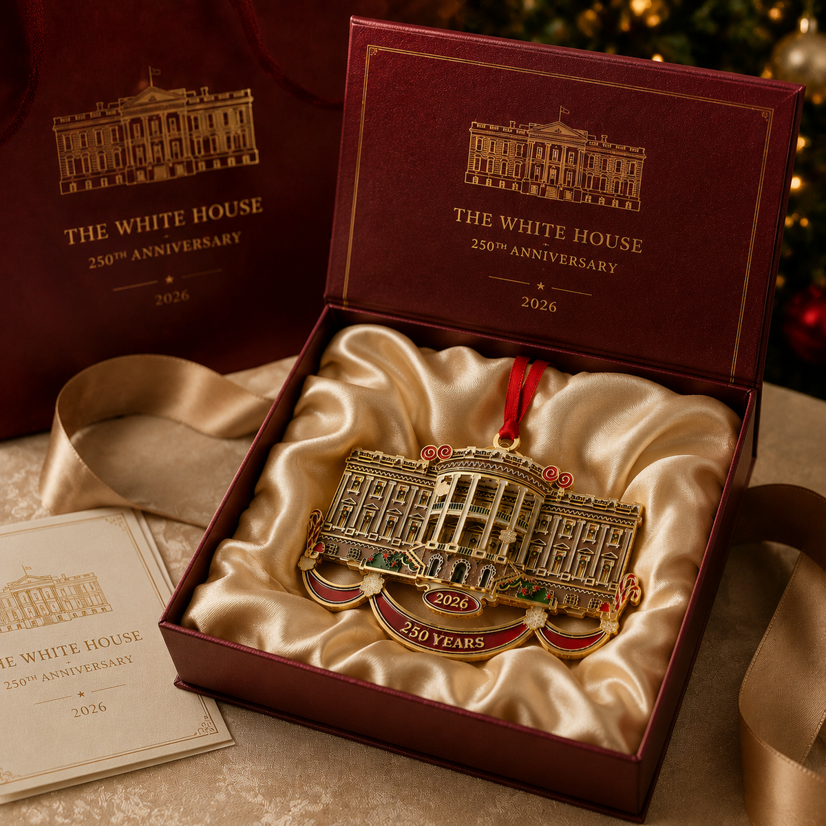 ❤️🔥Last 30pcs🔥❤️🔥White House Christmas tree ornaments