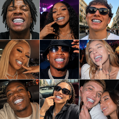 💖HIP HOP TREND🔥 DIAMOND GRILLZ - Full diamond crusted grillz for maximum shine