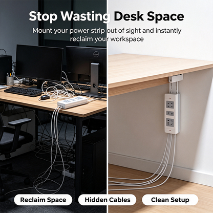 10 Counts Adhesive Punch-Free Socket Holder, Self Adhesive Desktop Socket Fixer🔌🔒