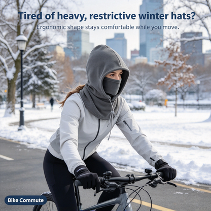 Integrated Flannel Warm Face Mask and Hat, Windproof and Warm🌬️