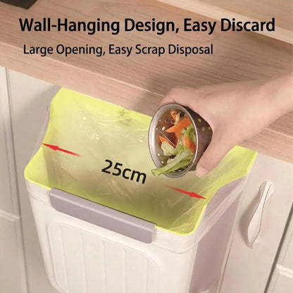 2026 New Hanging Bin for Kitchen Cabinet Doors, Plastic Folding Garbage Bin for Cabinet🗑️ - image 7