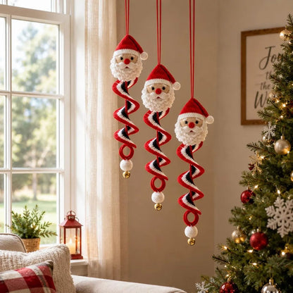 ☃️ Crochet Snowman Spiral Ornament DIY Kit | Complete Beginner-Friendly Set with Soft Yarn, Crochet Hook, Festive Beads, Snowflakes & Step-by-Step Guide 🧶🎄✨ - image 14