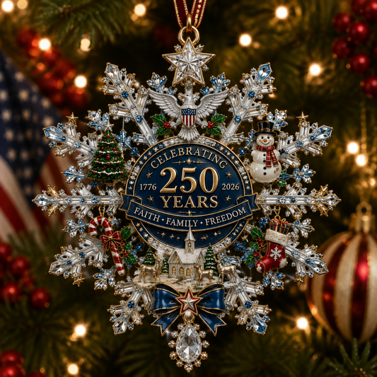 ❤️✨Shimmering Silver Christmas Commemorative Snowflake Ornament