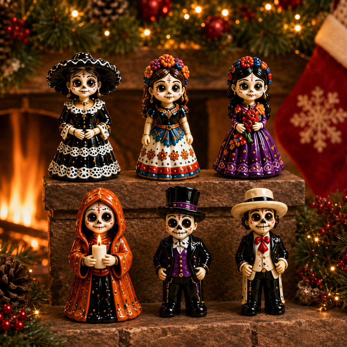 High-quality miniature model✨2026 Day of the Dead Advent Calendar – 24 Days of Mystery Collectible Figurines, Sugar Skull Characters & Festive Holiday Surprises - image 2