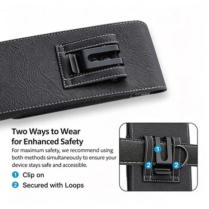 Men's Waist Phone Pouch with Card Slot, Magnetic Lock & Metal Belt Clip📱 - image 13