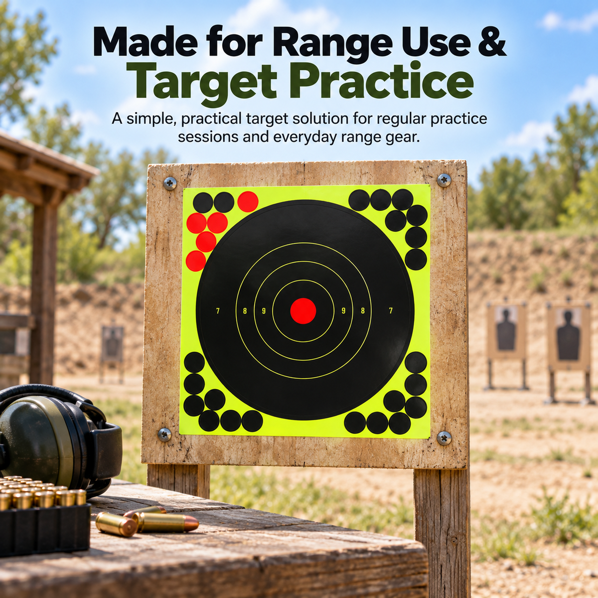 🎯 8' Peel-and-Stick Shooting Targets – 50-Pack Bullseye Stickers - image 5