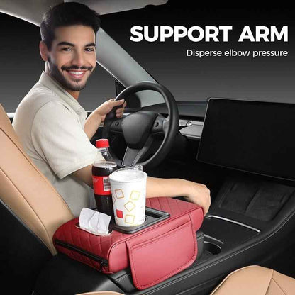 🔥🔥🔥Father's Day Special: Multifunctional PU Leather Car Armrest Pad