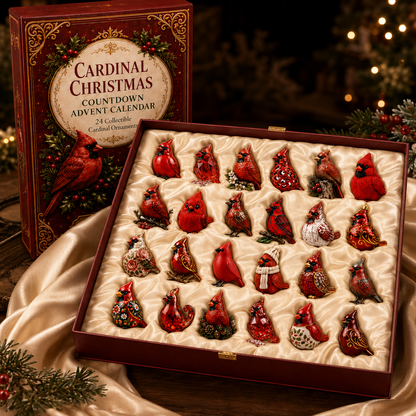 💖Last 30pcs🔥cardinal Christmas 24-Day Countdown Calendar
