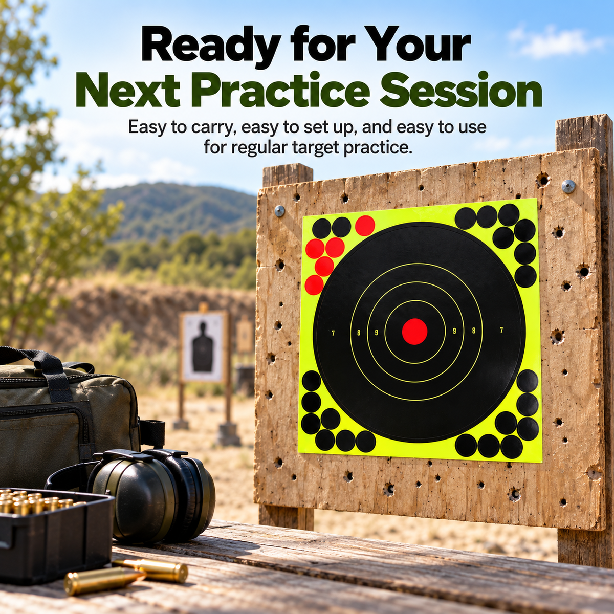🎯 8' Peel-and-Stick Shooting Targets – 50-Pack Bullseye Stickers - image 6