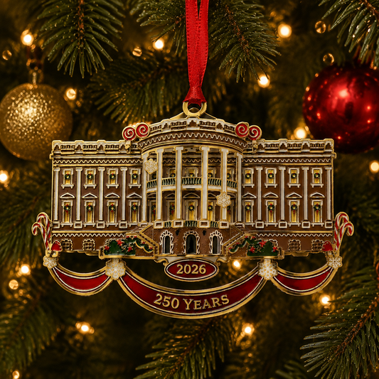 ❤️🔥Last 30pcs🔥❤️🔥White House Christmas tree ornaments