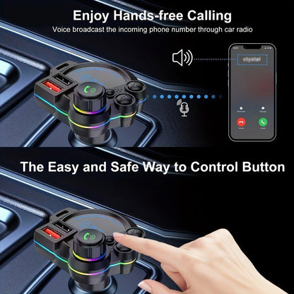 Father’s Day PD30W FM Bluetooth Car Charger RGB 🎁