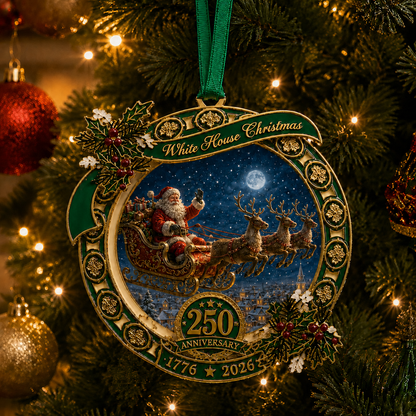 ❤️✨250th Anniversary Edition Santa's Sleigh Scene Ornament