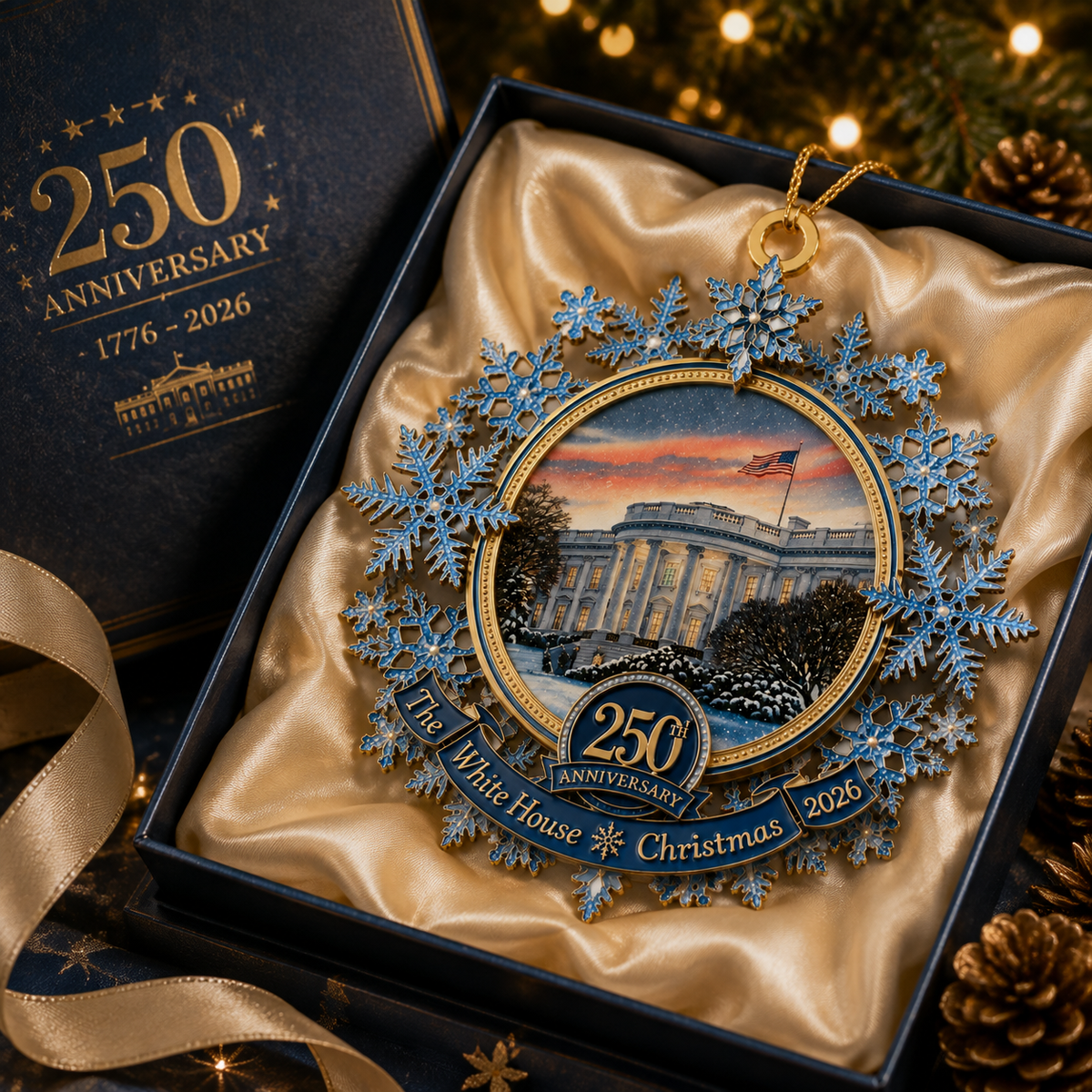 ❤️✨White House 250th Anniversary Commemorative Snowflake Ornament