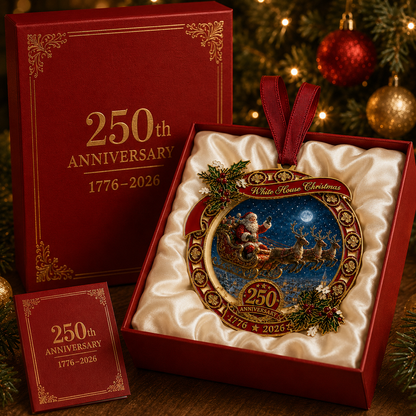 ❤️✨250th Anniversary Edition Santa's Sleigh Scene Ornament