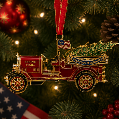 ❤️🔥Last 10pcs🔥250th Anniversary Edition Vintage Fire Truck Ornament