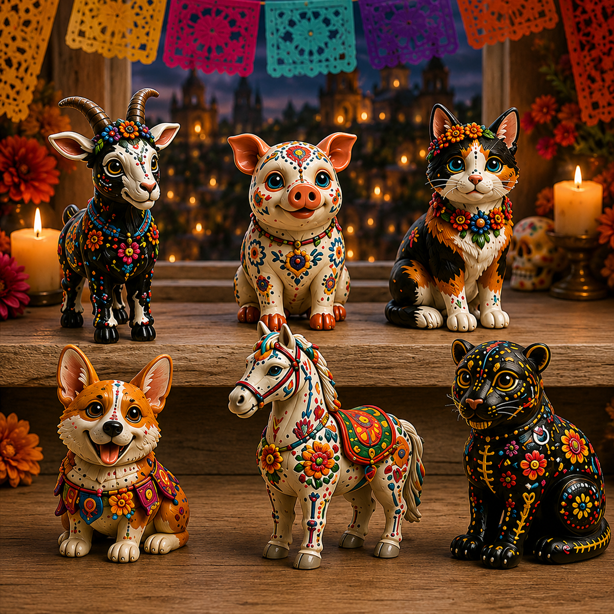 Día de Muertos Animals Advent Calendar 2026 – 24-Day Folk Art Animal Figurine Collection | 24 Unique Collector-Grade Miniatures - image 4