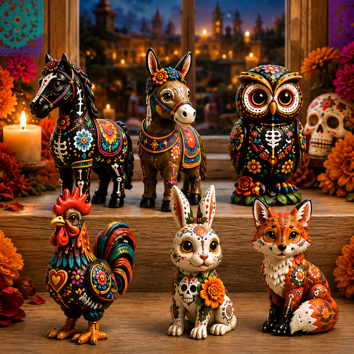 Día de Muertos Animals Advent Calendar 2026 – 24-Day Folk Art Animal Figurine Collection | 24 Unique Collector-Grade Miniatures - image 8